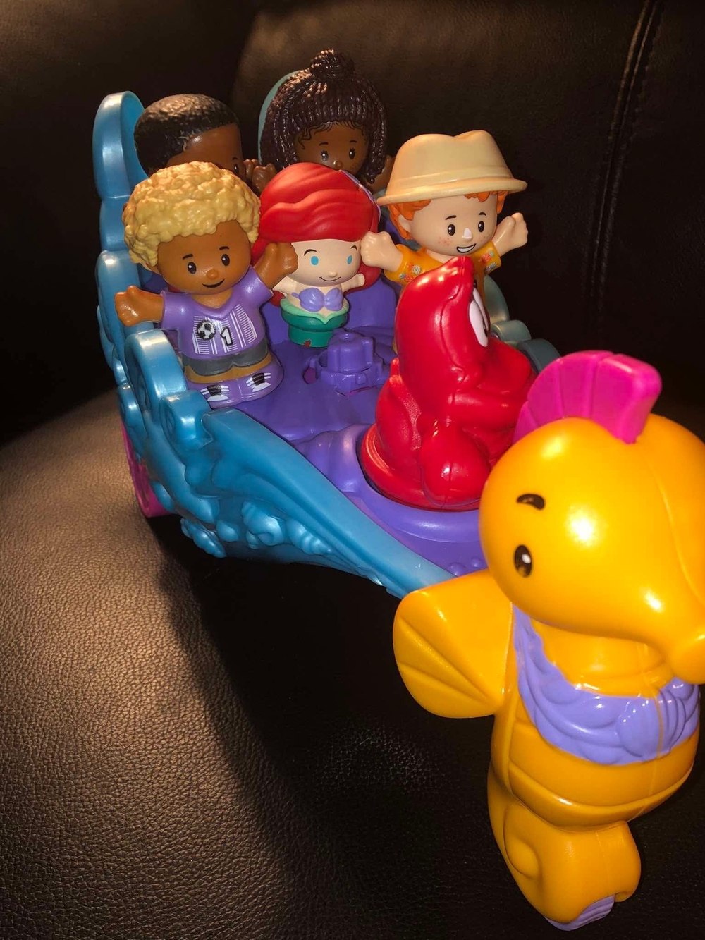 Little People Disney Ariel Little Mermaid Boat Playset with Sebastian